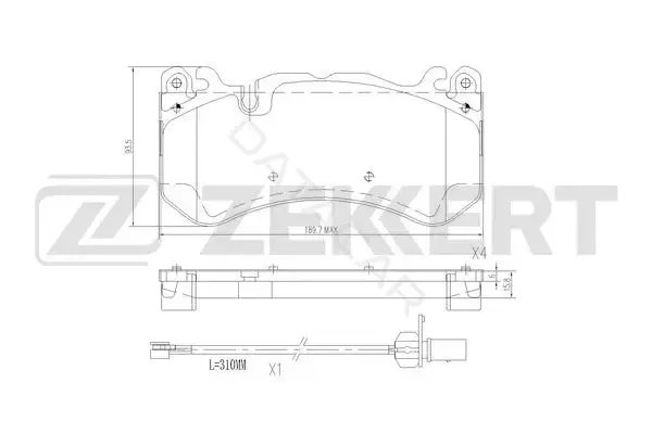 Тормозные колодки ZEKKERT BS-3042