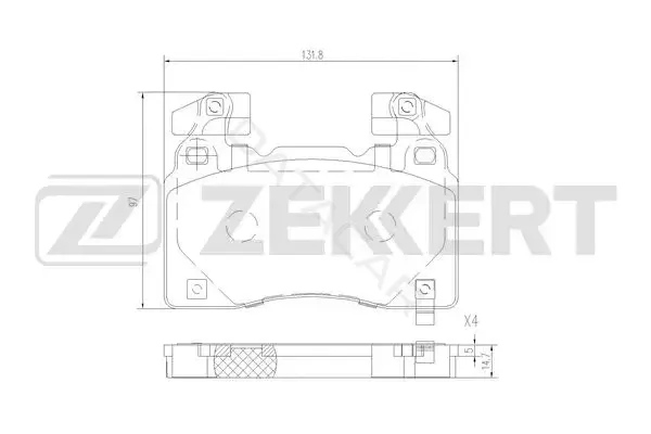 Тормозные колодки ZEKKERT BS-3050