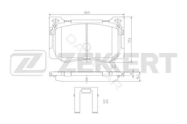 Тормозные колодки ZEKKERT BS-3053