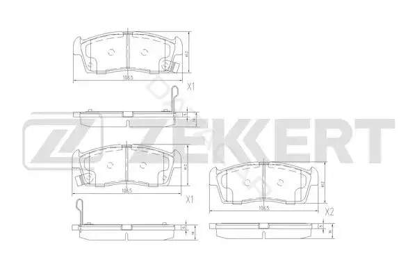 Тормозные колодки ZEKKERT BS-3054