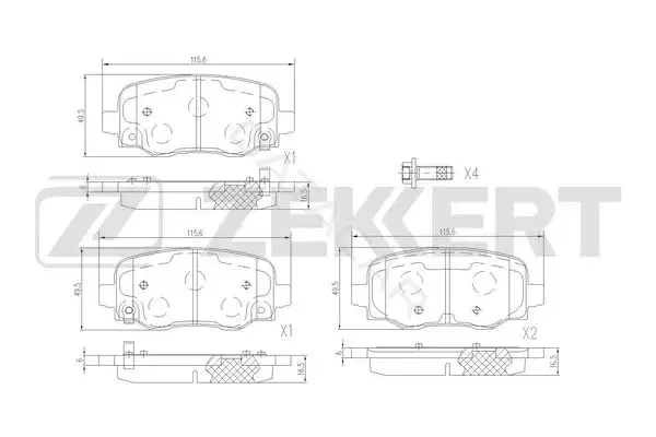 Тормозные колодки ZEKKERT BS-3058