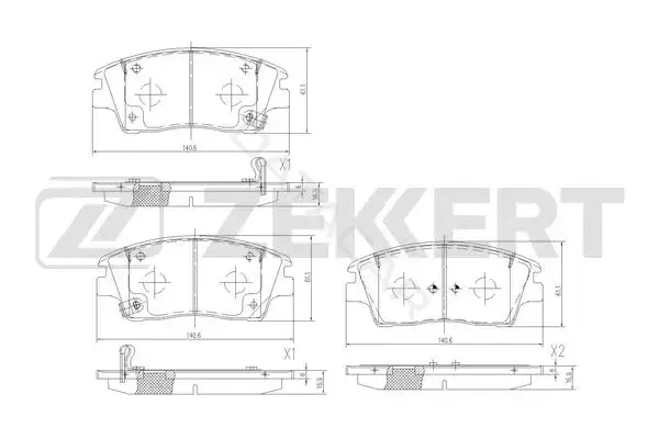 Тормозные колодки ZEKKERT BS-3061