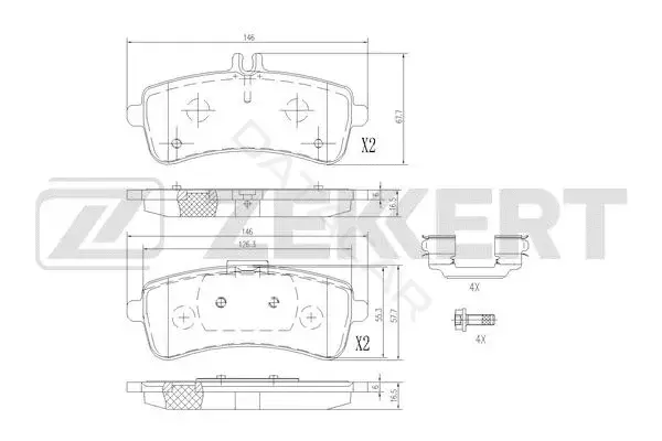 Тормозные колодки ZEKKERT BS-3063