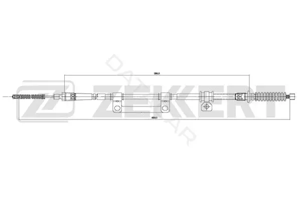 Трос ручника ZEKKERT BZ-1003