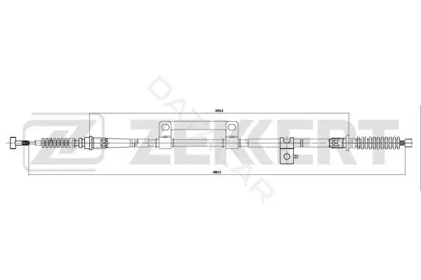 Трос ручника ZEKKERT BZ-1029