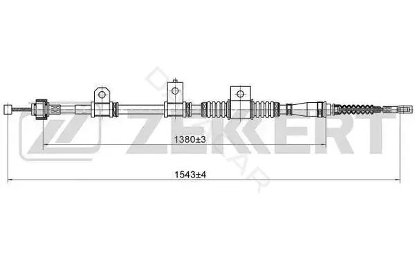 Трос ручника ZEKKERT BZ-1035