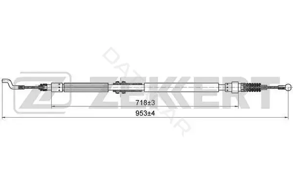 Трос ручника ZEKKERT BZ-1036