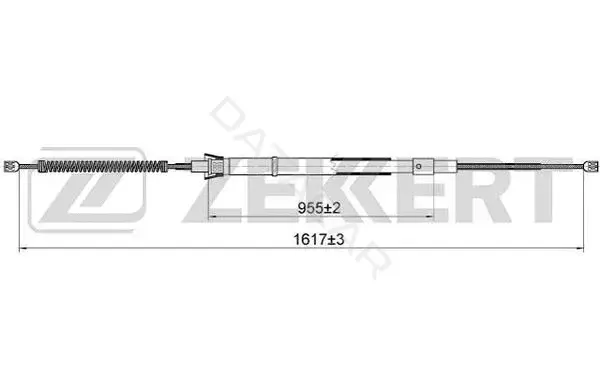 Трос ручника ZEKKERT BZ-1043