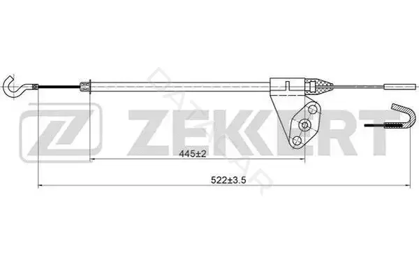 Трос ручника ZEKKERT BZ-1046