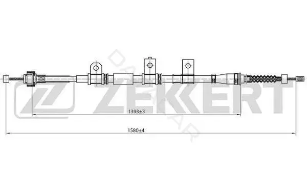 Трос ручника ZEKKERT BZ-1068