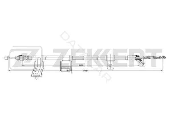 Трос ручника ZEKKERT BZ-1073
