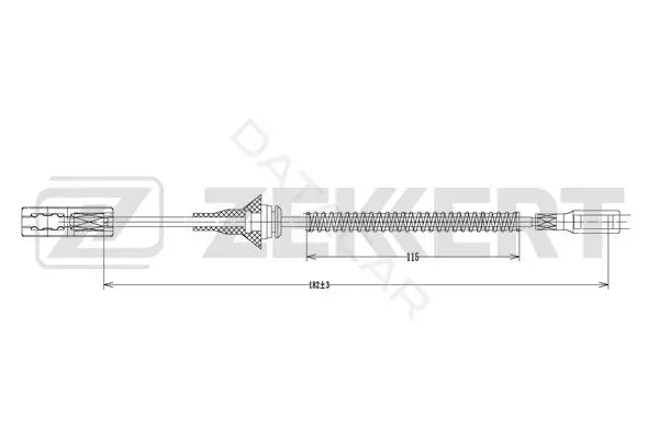 Трос ручника ZEKKERT BZ-1086