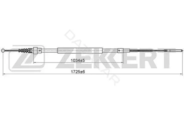 Трос ручника ZEKKERT BZ-1215