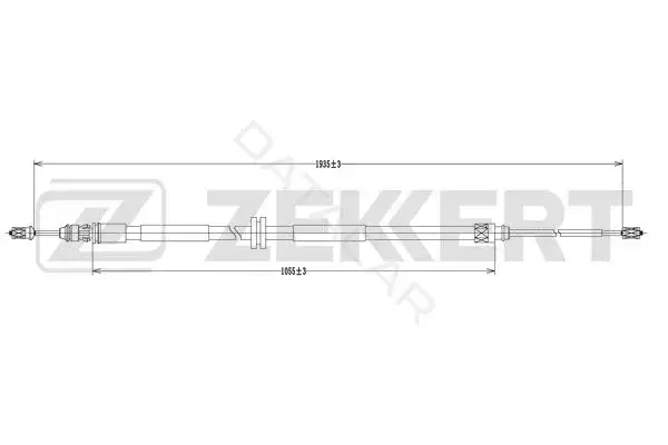 Трос ручника ZEKKERT BZ-1231