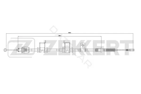 Трос ручника ZEKKERT BZ-1307