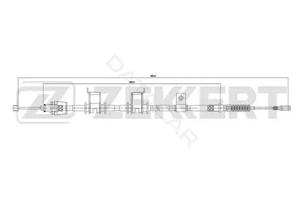 Трос ручника ZEKKERT BZ-1308
