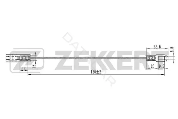 Трос ручника ZEKKERT BZ-1324