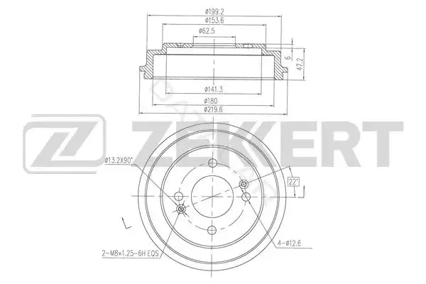 Тормозной барабан ZEKKERT BS-6464