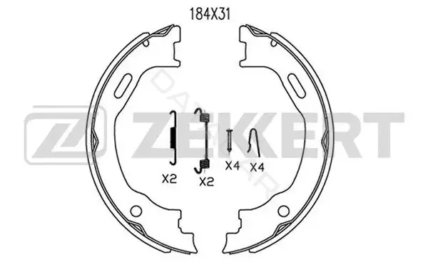 Барабанные колодки ZEKKERT BK-4055