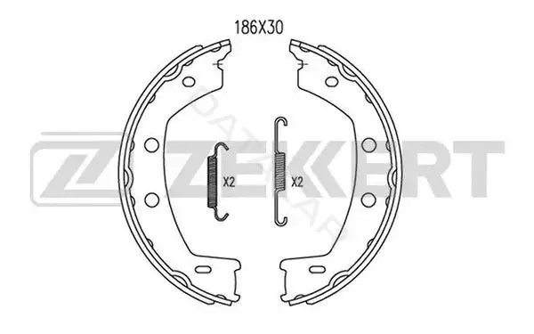 Барабанные колодки ZEKKERT BK-4083
