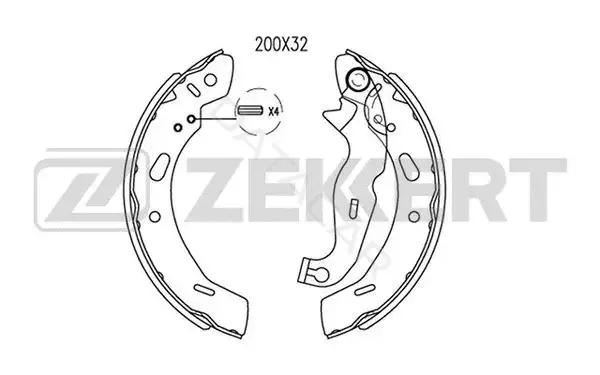 Барабанные колодки ZEKKERT BK-4095