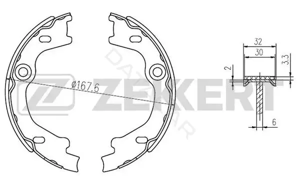 Барабанные колодки ZEKKERT BK-4268