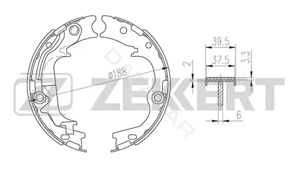 Барабанные колодки ZEKKERT BK-4313