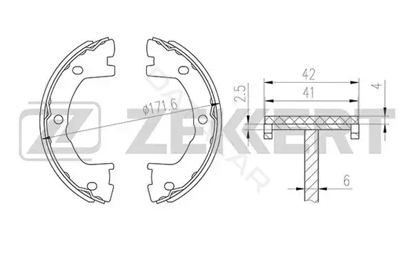 Барабанные колодки ZEKKERT BK-4315