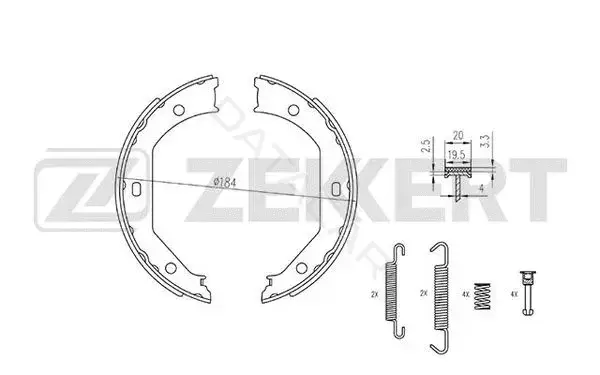 Барабанные колодки ZEKKERT BK-4321