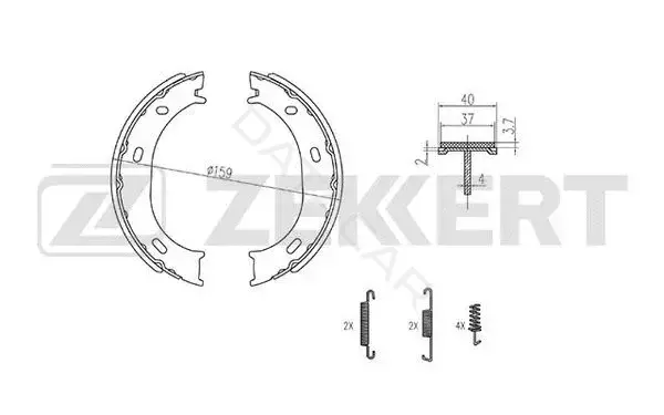 Барабанные колодки ZEKKERT BK-4324