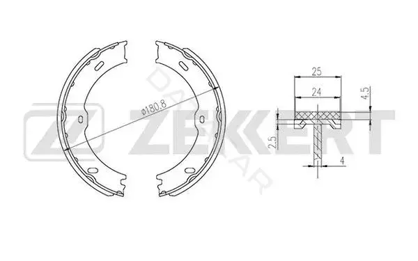 Барабанные колодки ZEKKERT BK-4331