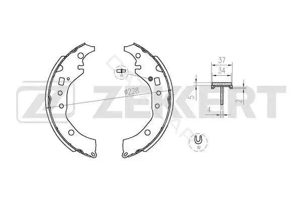 Барабанные колодки ZEKKERT BK-4356