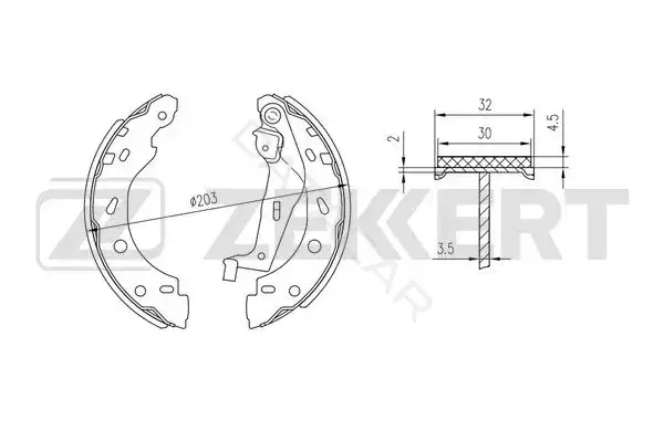 Барабанные колодки ZEKKERT BK-4376