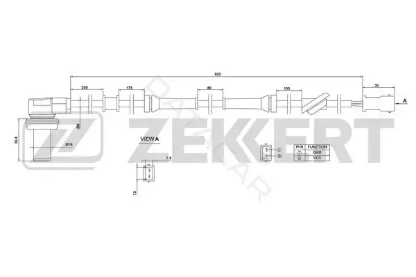 Датчик АБС ZEKKERT SE-6001