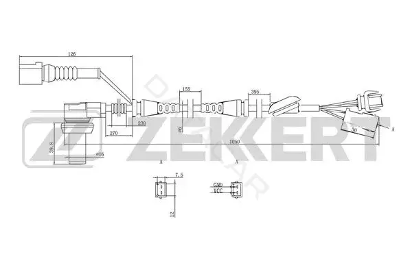 Датчик АБС ZEKKERT SE-6002