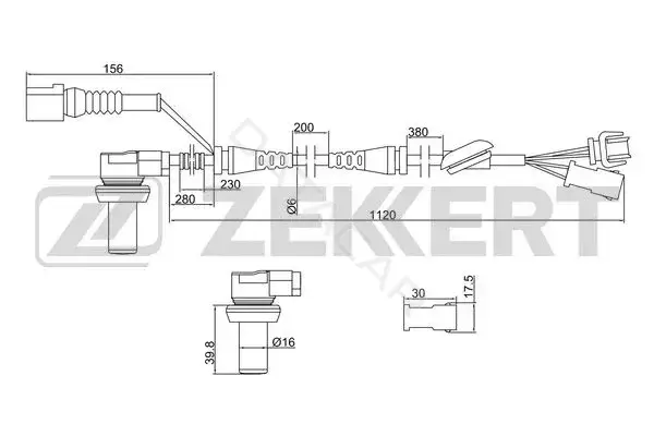 Датчик АБС ZEKKERT SE-6003