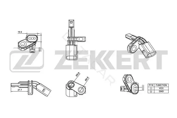 Датчик АБС ZEKKERT SE-6015