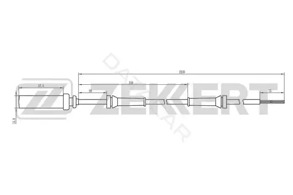 Датчик АБС ZEKKERT SE-6022