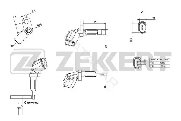 Датчик АБС ZEKKERT SE-6023