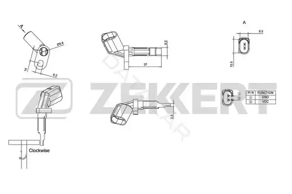 Датчик АБС ZEKKERT SE-6024