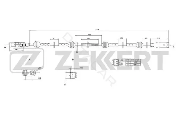 Датчик АБС ZEKKERT SE-6037