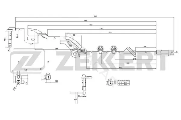 Датчик АБС ZEKKERT SE-6042