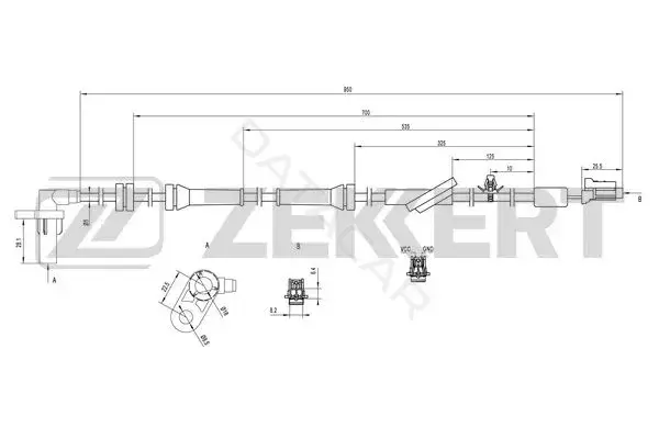 Датчик АБС ZEKKERT SE-6049