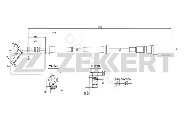 Датчик АБС ZEKKERT SE-6057