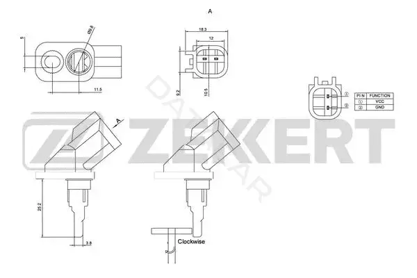 Датчик АБС ZEKKERT SE-6058