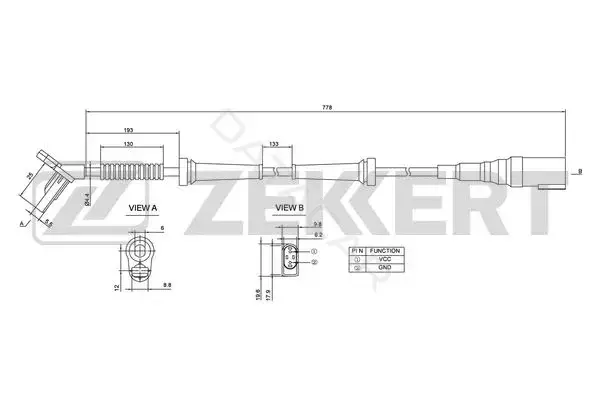 Датчик АБС ZEKKERT SE-6062