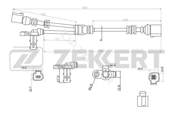 Датчик АБС ZEKKERT SE-6063