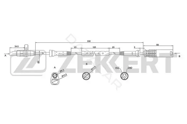 Датчик АБС ZEKKERT SE-6065