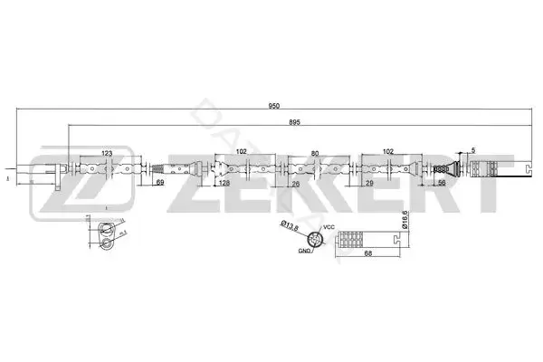 Датчик АБС ZEKKERT SE-6069