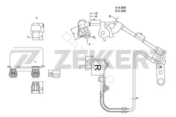 Датчик АБС ZEKKERT SE-6073